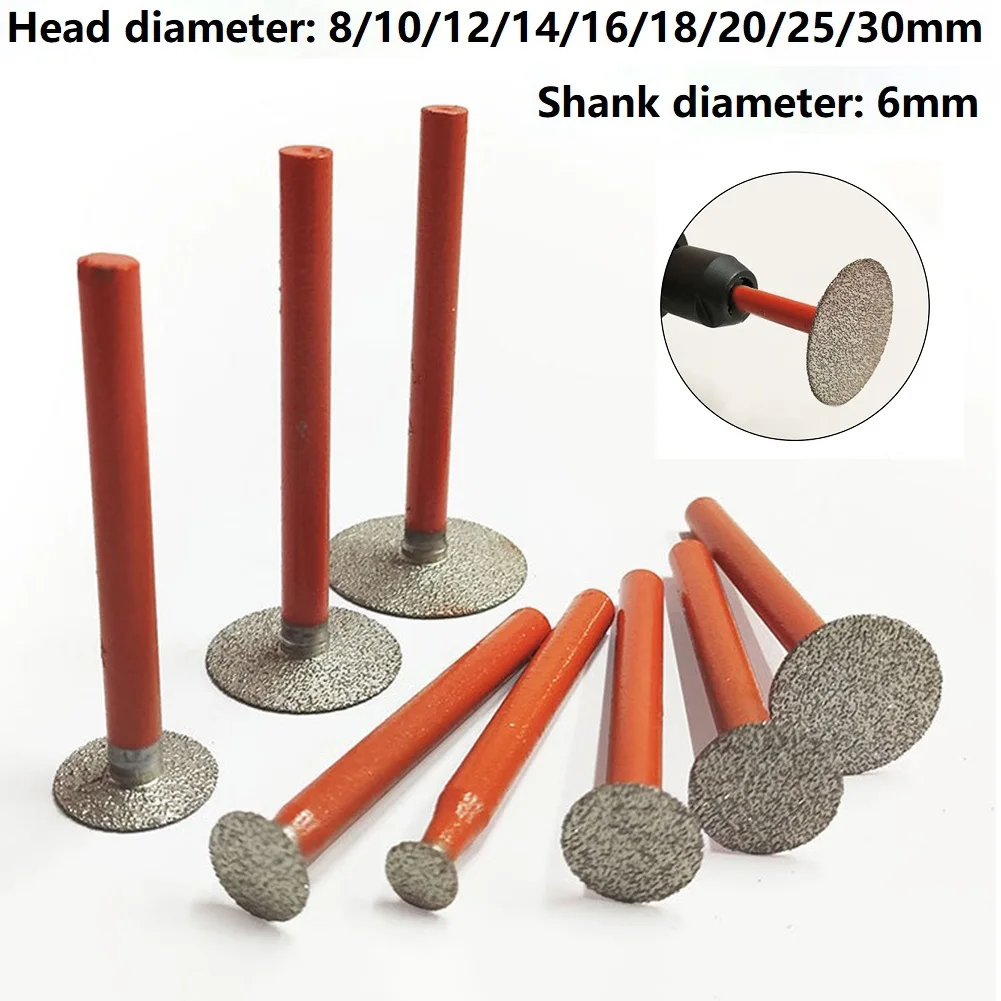 Diamond Grinding Head Mounted Points 8-30mm Cutter Head Stone Jade Carving Tools 6mm Shank Carving Polishing Engraving Tool
Diamond Grinding Head Mounted Points 8-30mm Cutter Head Stone Jade Carving Tools 6mm Shank Carving Polishing Engraving Tool