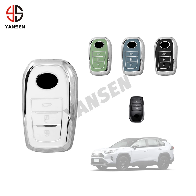 Чехол для ключей с серебристыми краями из ТПУ для Toyota Hilux Fortuner Land Cruiser Camry Coralla Crown RAV4 Highlander
Чехол для ключей с серебристыми краями из ТПУ для Toyota Hilux Fortuner Land Cruiser Camry Coralla Crown RAV4 Highlander