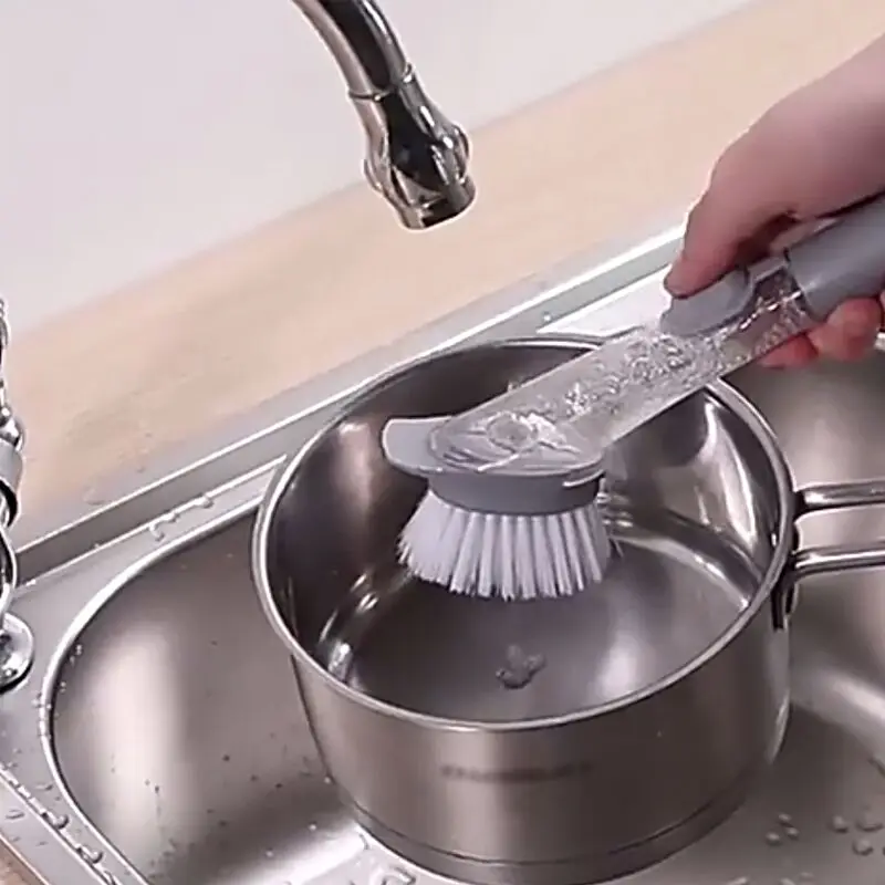 Kitchen Cleaning Brush 2 In 1 Long Handle Cleaing Brush with Removable Brush Sponge Dispenser Dishwashing Brush Kitchen Tools
Kitchen Cleaning Brush 2 In 1 Long Handle Cleaing Brush with Removable Brush Sponge Dispenser Dishwashing Brush Kitchen Tools