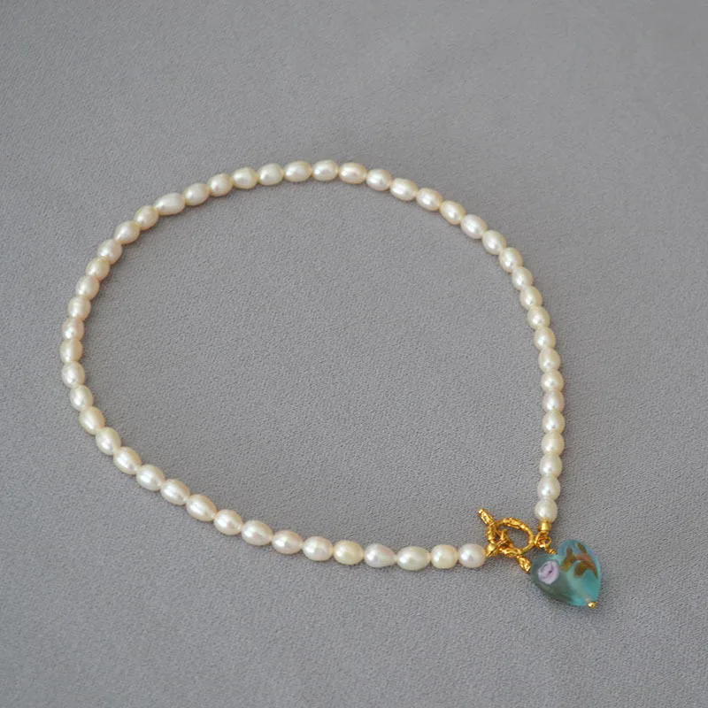 Freshwater Pearl Choker Arabesque Branch Hand-painted Flower Elegant Glass Love Heart Vintage OT Necklace
Freshwater Pearl Choker Arabesque Branch Hand-painted Flower Elegant Glass Love Heart Vintage OT Necklace