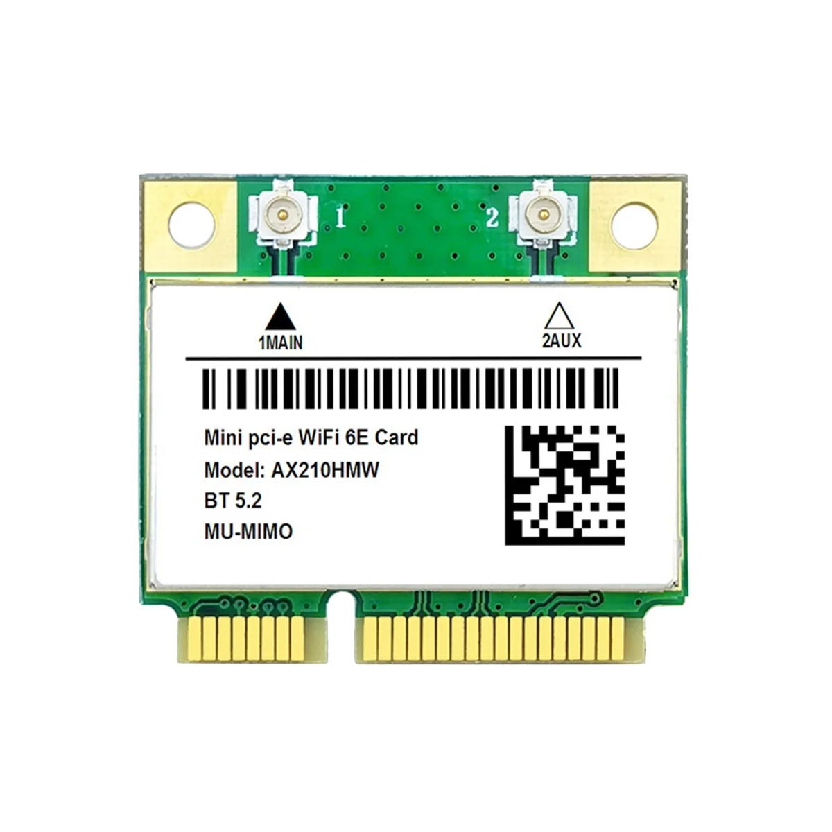 Wi-Fi карта AX210HMW, Wi-Fi 6E Mini PCI-E AX210 802.11Ax/Ac 2,4G/Φ // 6G BT5.2 беспроводной адаптер для ноутбука
Wi-Fi карта AX210HMW, Wi-Fi 6E Mini PCI-E AX210 802.11Ax/Ac 2,4G/Φ // 6G BT5.2 беспроводной адаптер для ноутбука