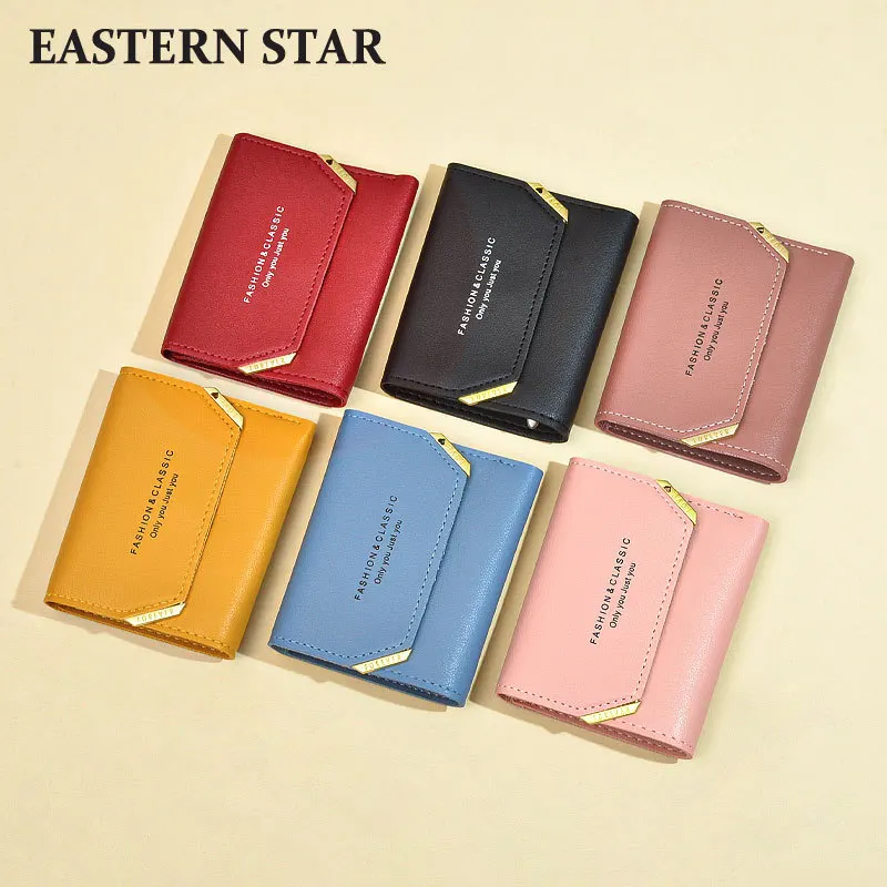 

Mini ID Card Holder WomanShort Clutches Wallet Tri-fold Multi Card Slots Wallet for Outgoing 2022 New
