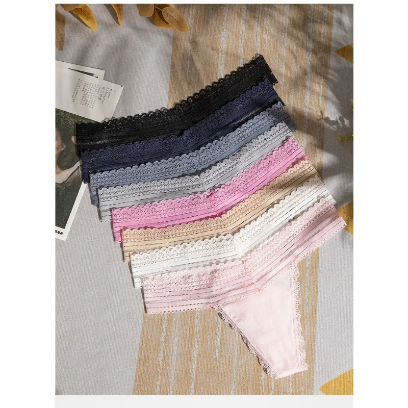 Women's Seamless Sexy Pure Cotton Underwear with Low Waist Lace Lace Mini Panties
Women's Seamless Sexy Pure Cotton Underwear with Low Waist Lace Lace Mini Panties