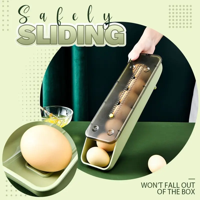 3 Colours Household Automatic Safe Slide Egg Storage Box Drop-Proof Egg Tray Egg Holder Basket Closet Kitchen Fridge Storage Box
3 Colours Household Automatic Safe Slide Egg Storage Box Drop-Proof Egg Tray Egg Holder Basket Closet Kitchen Fridge Storage Box