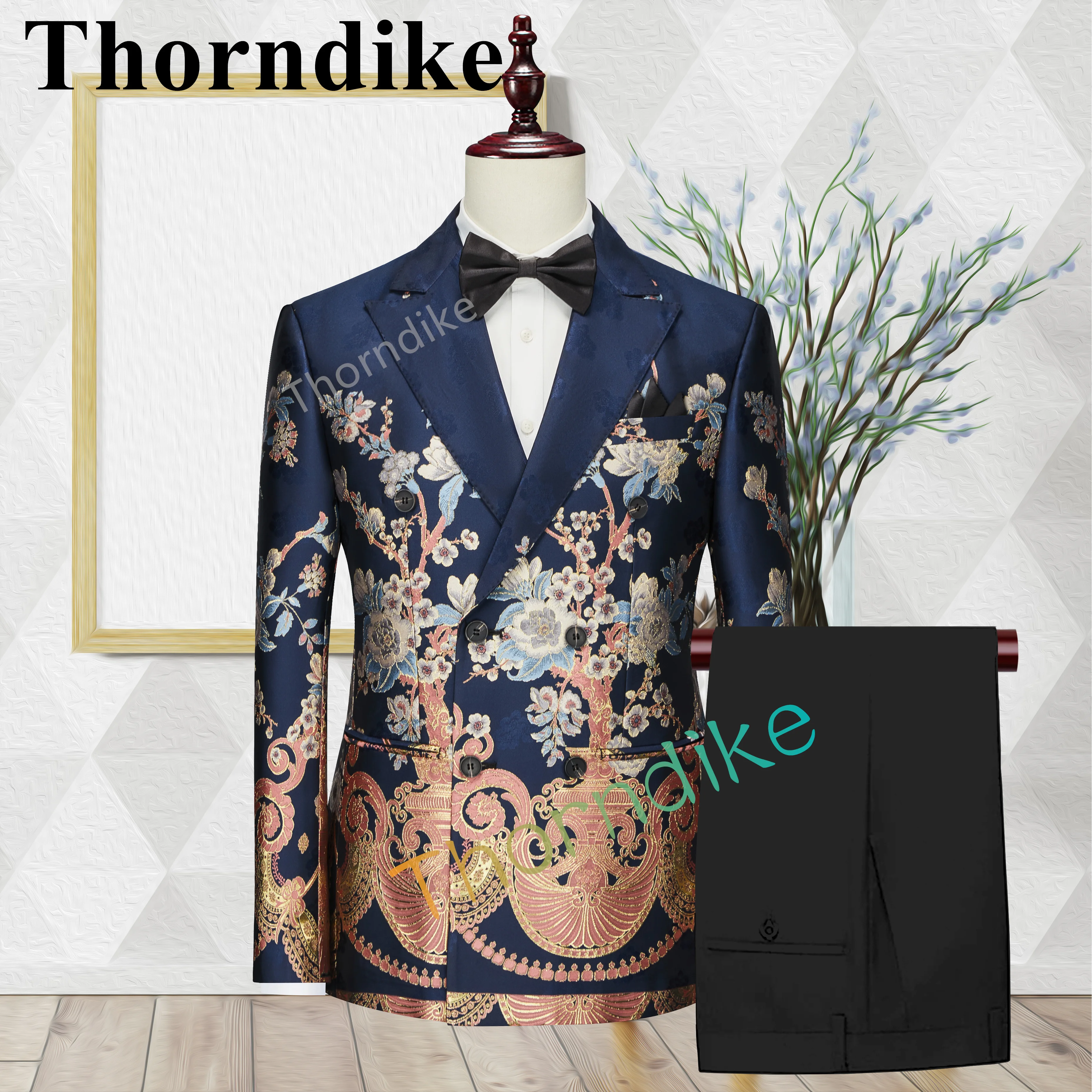Thorndike новый стиль Свадебный костюм жениха темно-зеленый Повседневный жаккардовый воротник смокинг лучший мужской модный костюм бойфренда ...
Thorndike новый стиль Свадебный костюм жениха темно-зеленый Повседневный жаккардовый воротник смокинг лучший мужской модный костюм бойфренда ...