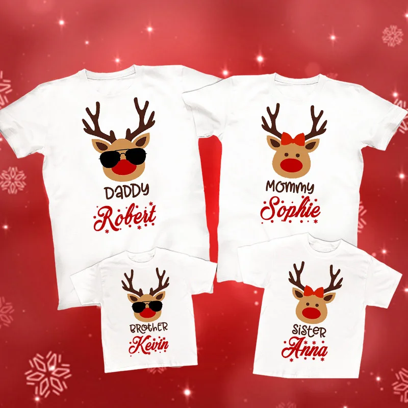 Индивидуальная Рождественская семейная Одинаковая одежда с принтом оленя, футболка для мамы, отца, детей, зимний наряд для рождевечерние, футболка, топы
Индивидуальная Рождественская семейная Одинаковая одежда с принтом оленя, футболка для мамы, отца, детей, зимний наряд для рождевечерние, футболка, топы