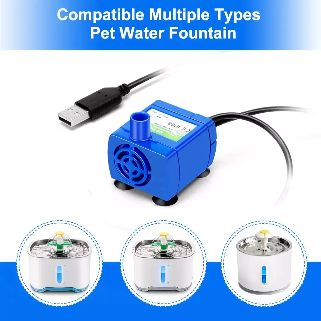 2022JMT Cat Water Fountain Pump Pet Drink Fountain Pump LED Light Motor Cat Dog Drinking Bowl Water Dispenser Replacement Access
2022JMT Cat Water Fountain Pump Pet Drink Fountain Pump LED Light Motor Cat Dog Drinking Bowl Water Dispenser Replacement Access