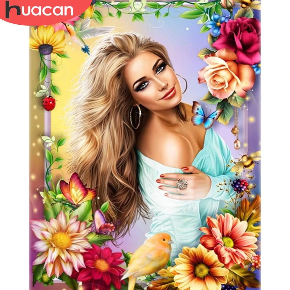 HUACAN DIY Frame Painting By Number Woman Drawing On Canvas Portrait Flower Picture HandPainted Adults Home Decoration 60x75cm
HUACAN DIY Frame Painting By Number Woman Drawing On Canvas Portrait Flower Picture HandPainted Adults Home Decoration 60x75cm