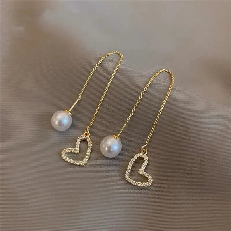 Trendy Dangle Earrings Pearl Love For Women Girls Metal Chain Drop Jewelry Ladies Classic Fashion Gift Wedding Party
Trendy Dangle Earrings Pearl Love For Women Girls Metal Chain Drop Jewelry Ladies Classic Fashion Gift Wedding Party