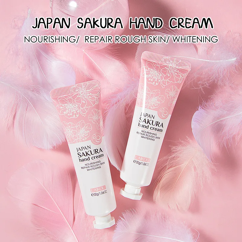 30g Sakura Hand Cream Anti-Aging Moisturizing Whitening Foot Hand Dry Hydrate Care Dressing Skin Cracked Repair Ointment
30g Sakura Hand Cream Anti-Aging Moisturizing Whitening Foot Hand Dry Hydrate Care Dressing Skin Cracked Repair Ointment