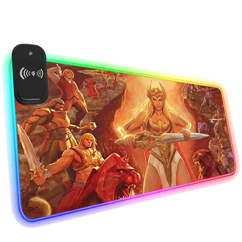 Phone Wireless Charging RGB Mouse Pad LED Gaming TV Show He-man And The Masters Of The Universe Cool Soft Desk Protector HD Rug
Phone Wireless Charging RGB Mouse Pad LED Gaming TV Show He-man And The Masters Of The Universe Cool Soft Desk Protector HD Rug