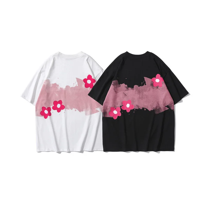 Europe American High Street Loose T-shirt Women's Cotton T-shirt Summer Couple Flowers Simple Print Short-sleeved Tees Wholesale
Europe American High Street Loose T-shirt Women's Cotton T-shirt Summer Couple Flowers Simple Print Short-sleeved Tees Wholesale