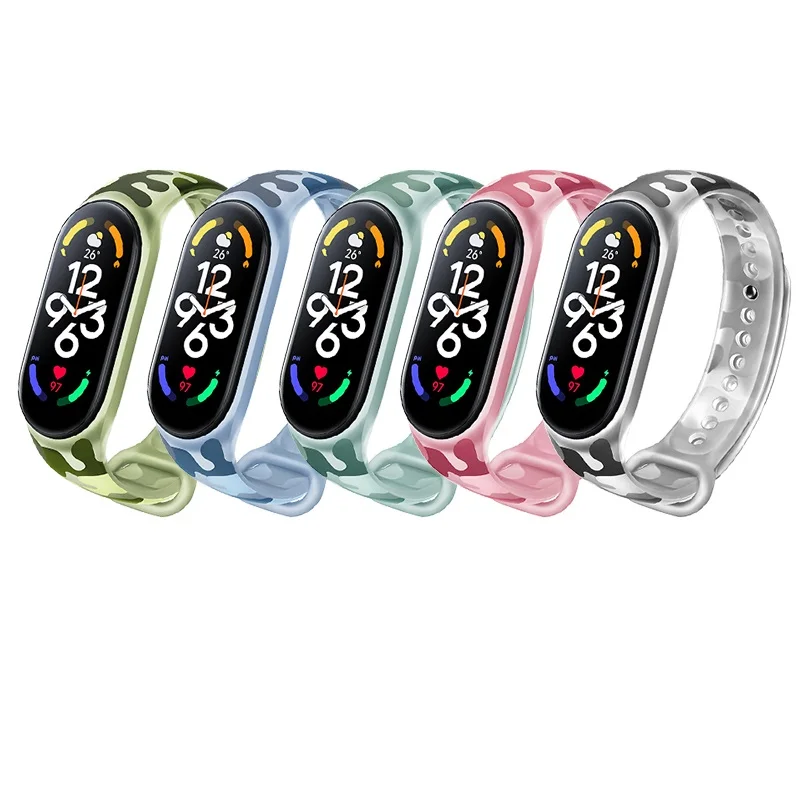 Камуфляжный ремешок для Xiaomi Band 7 6 5, силиконовый браслет, браслет с плавающим светом
Камуфляжный ремешок для Xiaomi Band 7 6 5, силиконовый браслет, браслет с плавающим светом