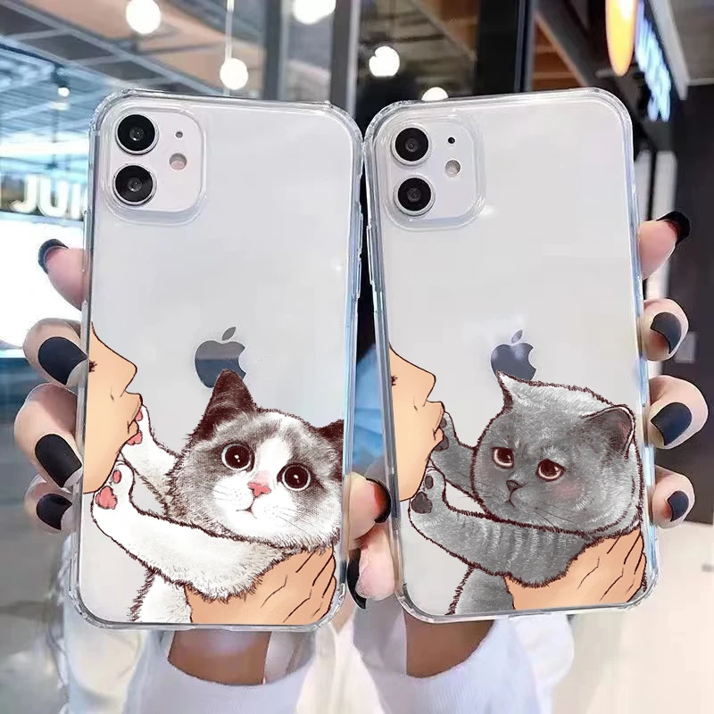 Animal Catoon Cat For iPhone 13 12 11 Pro Max Mini X XR XS Max SE 6 6S 7 8 Plus Clear Phone Case TPU Full Protection Funda
Animal Catoon Cat For iPhone 13 12 11 Pro Max Mini X XR XS Max SE 6 6S 7 8 Plus Clear Phone Case TPU Full Protection Funda