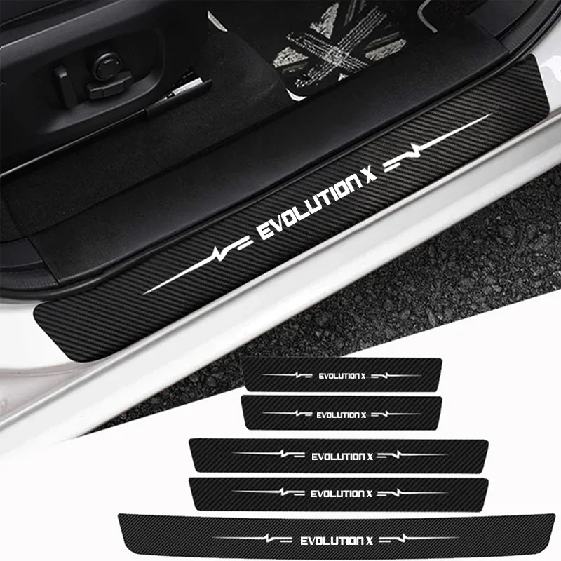 Для Mitsubishi Evolution X логотип автомобильные наклейки на порог багажника защитная