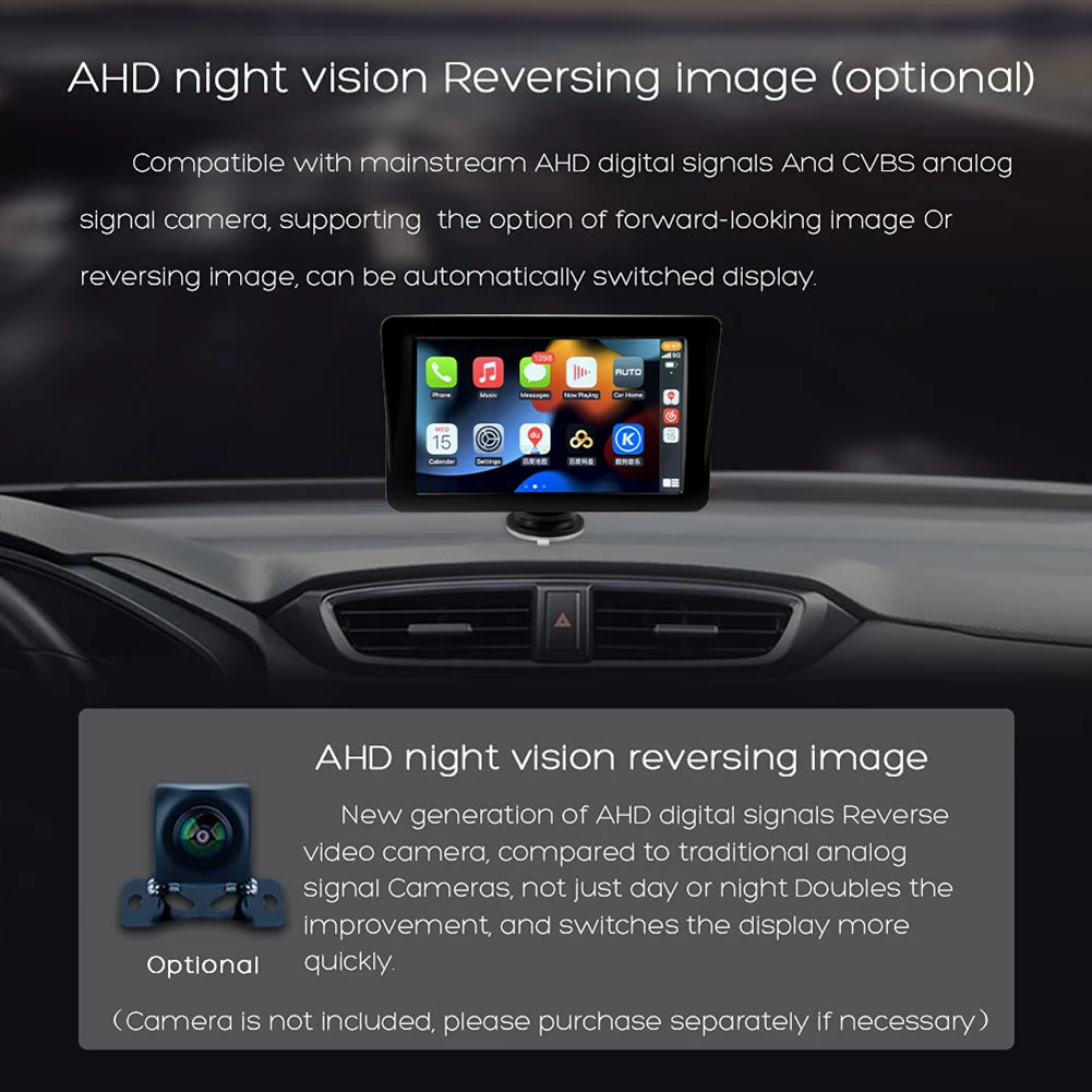 7inch IPS Car Radio Touch Screen Wirelsee Carplay AN Auto Player Bluetooth 5.0 Portable Car Smart Touch Screen Car Electronics
7inch IPS Car Radio Touch Screen Wirelsee Carplay AN Auto Player Bluetooth 5.0 Portable Car Smart Touch Screen Car Electronics