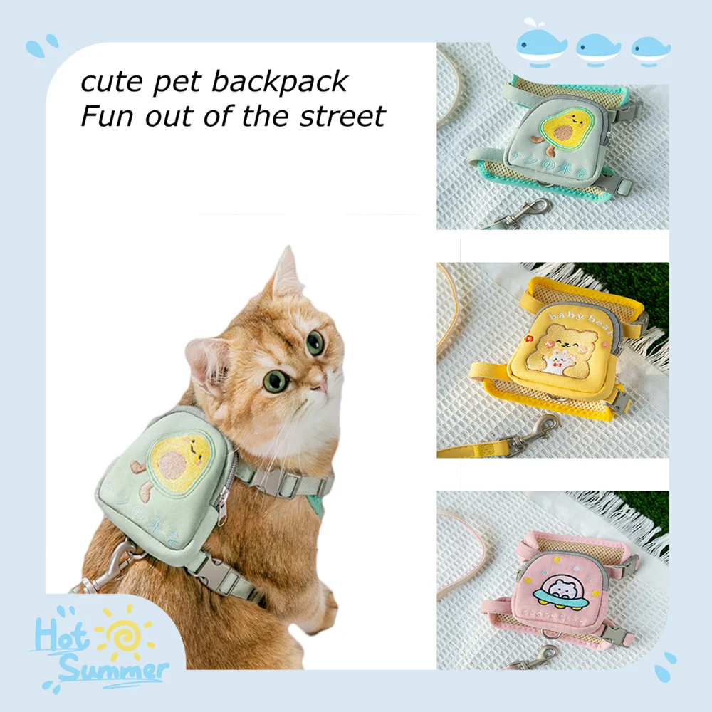 Cute Cartoon Cat Harness Cat Vest Leash Bag Breakaway Cat Collar Cat Traction Rope Dog Walking Rope Cat Rope Walking Leash
Cute Cartoon Cat Harness Cat Vest Leash Bag Breakaway Cat Collar Cat Traction Rope Dog Walking Rope Cat Rope Walking Leash