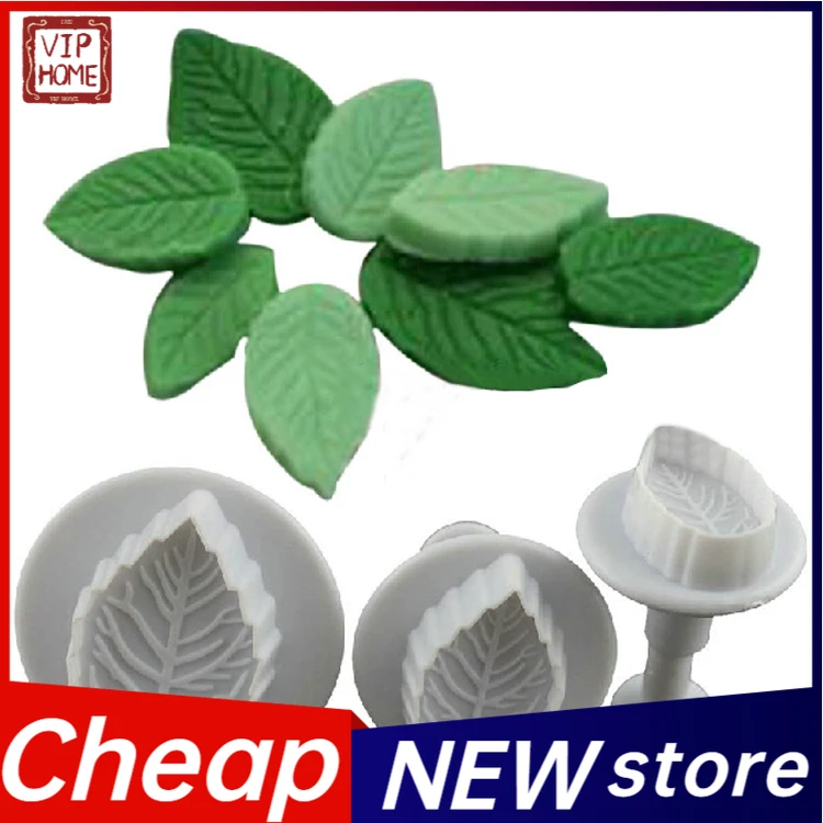 3 Pc/Set 3D Rose Leaf Leaves Cookie Plunger Cutter Fondant Sugarcraft Mold Cake Decoration Mould Baking Tools
3 Pc/Set 3D Rose Leaf Leaves Cookie Plunger Cutter Fondant Sugarcraft Mold Cake Decoration Mould Baking Tools