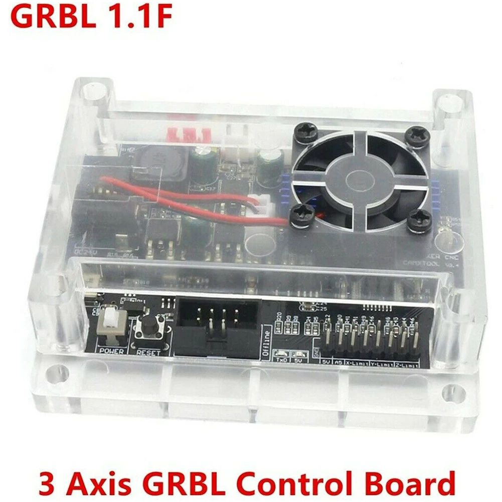 GRBL 1.1f 3-axis Control Board 3 Axis CNC Router USB Port Engraving Machine 2418 3018 Control Card With Shell Gcode Sender
GRBL 1.1f 3-axis Control Board 3 Axis CNC Router USB Port Engraving Machine 2418 3018 Control Card With Shell Gcode Sender