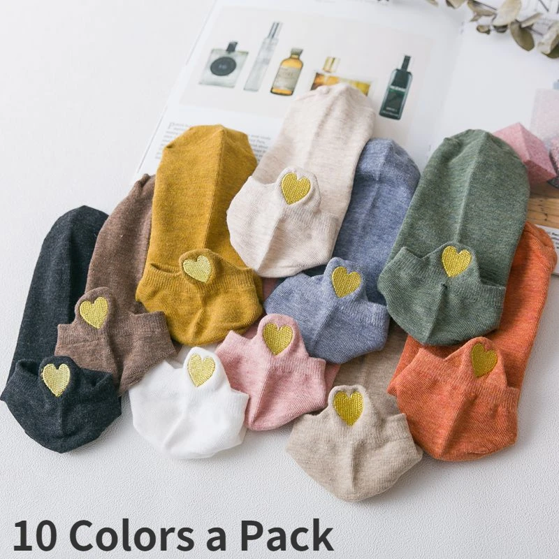 6/10 Pairs a Pack Kawaii Socks Women Yelow Heart Embroidered Summer Fashion Lady Boat Short Socks Cotton Socks
6/10 Pairs a Pack Kawaii Socks Women Yelow Heart Embroidered Summer Fashion Lady Boat Short Socks Cotton Socks