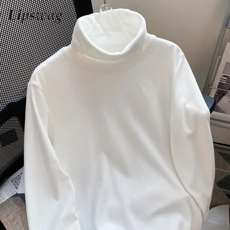 Мужская хлопковая Водолазка с длинным рукавом, однотонная Повседневная облегающая Базовая футболка, осень 2023 
Мужская хлопковая Водолазка с длинным рукавом, однотонная Повседневная облегающая Базовая футболка, осень 2023