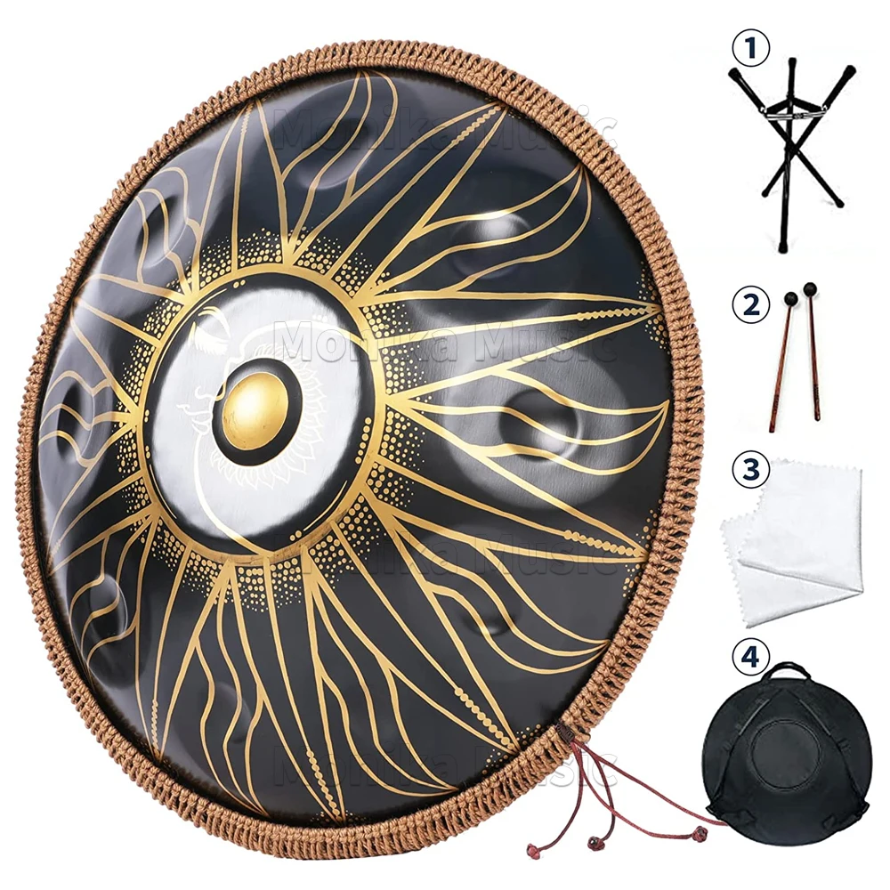 440HZ drum handpan 10 tone 22 inch steel tongue drum yoga meditation instrument hand drawn pattern tambor beautiful sound
440HZ drum handpan 10 tone 22 inch steel tongue drum yoga meditation instrument hand drawn pattern tambor beautiful sound