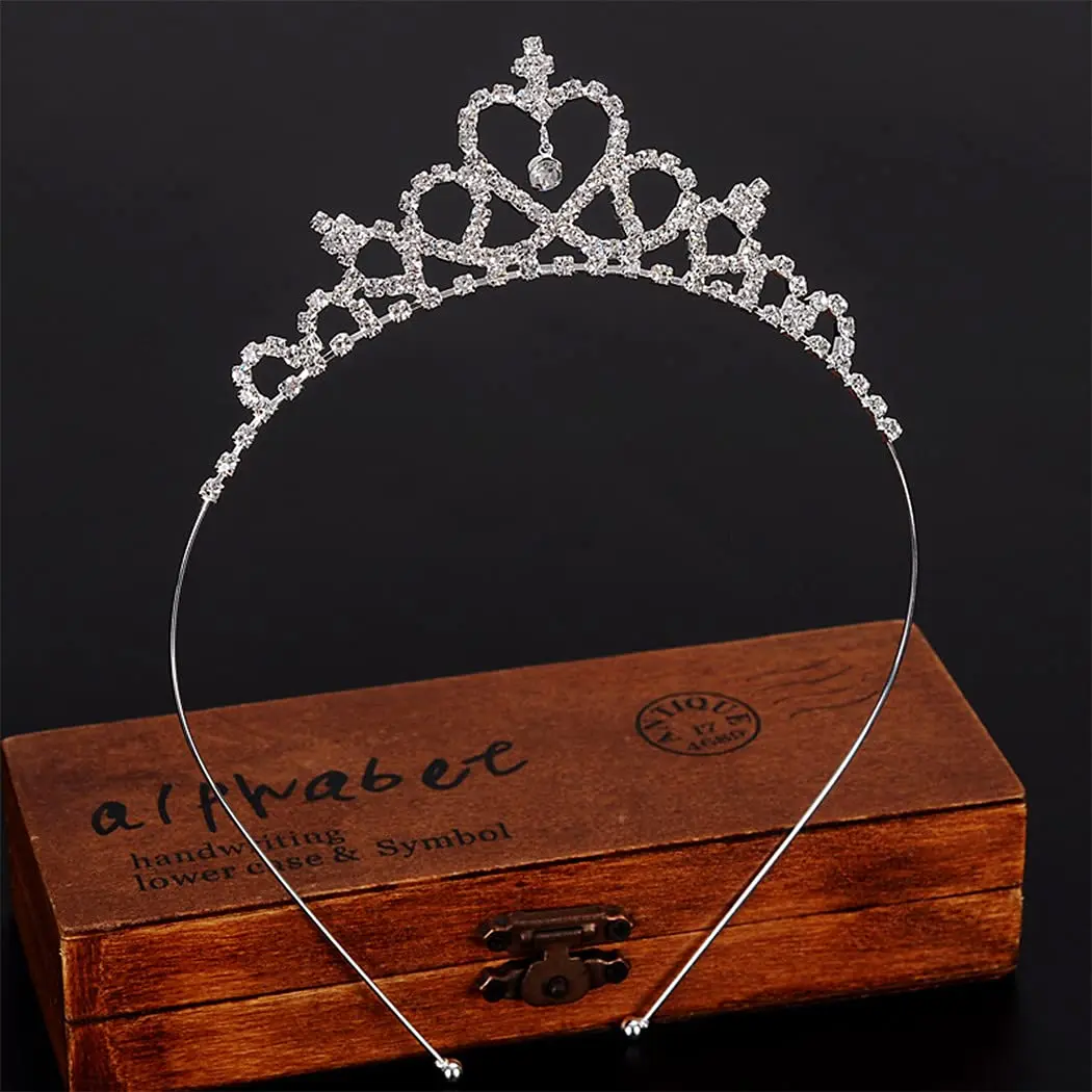 Girls Crystal Tiara Crown Hairpin Silver Princess Crown Headdress for Birthday Party Rhinestones Headbands Wedding Headpieces
Girls Crystal Tiara Crown Hairpin Silver Princess Crown Headdress for Birthday Party Rhinestones Headbands Wedding Headpieces