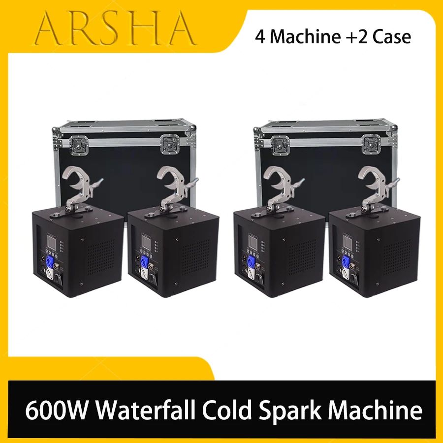 4 PCS Waterfall 600W Cold Sparks Machine With 2 Flight Case DMX Remote Control Fireworks Fountain Sparkler Machine Spray 5M
4 PCS Waterfall 600W Cold Sparks Machine With 2 Flight Case DMX Remote Control Fireworks Fountain Sparkler Machine Spray 5M