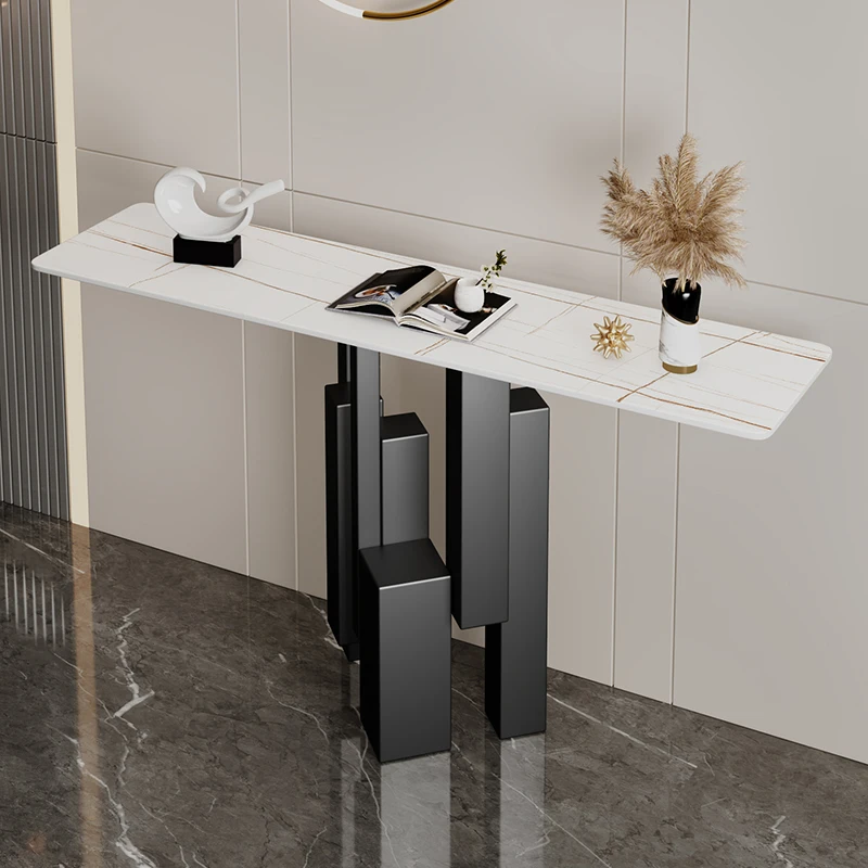 

Square Luxury Side Table Coffee Minimalist White Display Cabinet Buffet Office Recibidor De Entrada Mueble Modernos Furniture