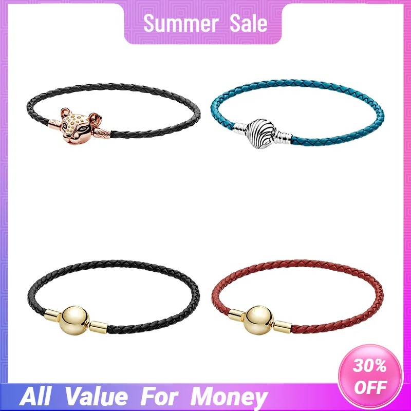 Женские плетеные кожаные браслеты, серебро 925 пробы, с морскими ракушками
Женские плетеные кожаные браслеты, серебро 925 пробы, с морскими ракушками