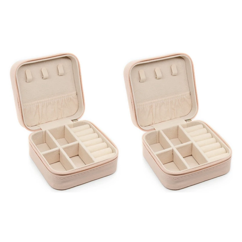 2Piece Portable Jewelry Storage Box Organizer Display Travel Jewelry Zipper Case Box Earrings Necklace Rings Jewelry Box Pink
2Piece Portable Jewelry Storage Box Organizer Display Travel Jewelry Zipper Case Box Earrings Necklace Rings Jewelry Box Pink