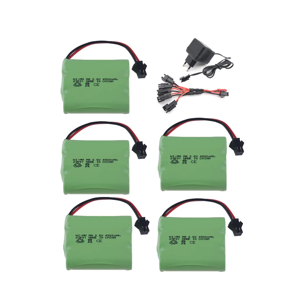 Upgrade 3.6v 4500mah NiMH Battery + Charger For Rc Toys Cars Tanks Trucks Robot Gun Boat AA Ni-MH 3.6v Rechargeable Battery Pack
Upgrade 3.6v 4500mah NiMH Battery + Charger For Rc Toys Cars Tanks Trucks Robot Gun Boat AA Ni-MH 3.6v Rechargeable Battery Pack