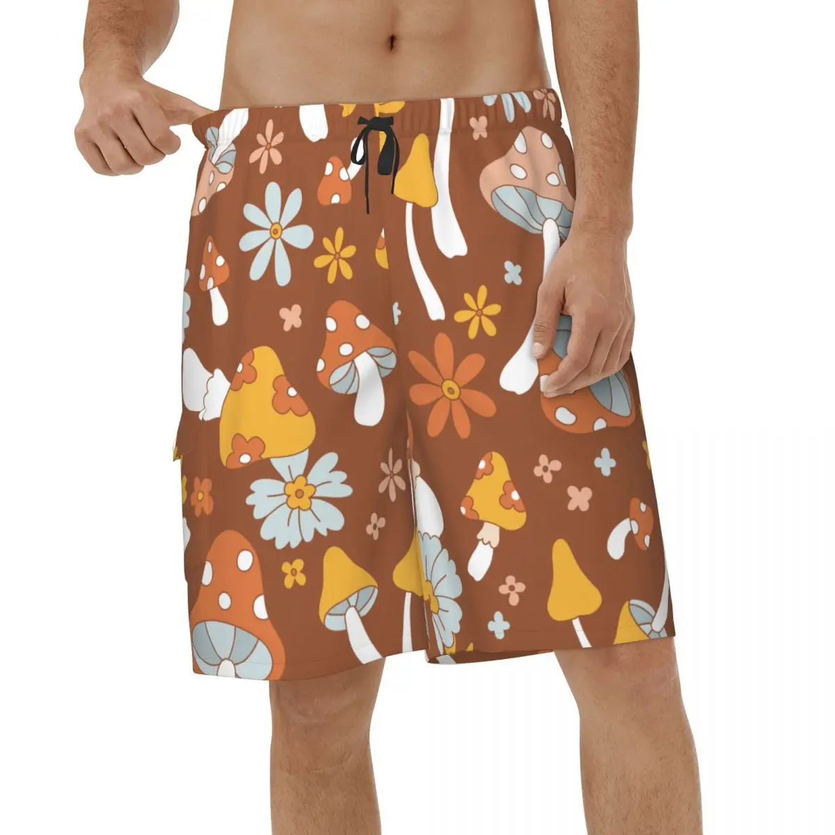 Retro Floral Mushrooms Summer Flower Beach Shorts Men Swimsuits Board Shorts Breathable Running Vacation Male Board Shorts
Retro Floral Mushrooms Summer Flower Beach Shorts Men Swimsuits Board Shorts Breathable Running Vacation Male Board Shorts