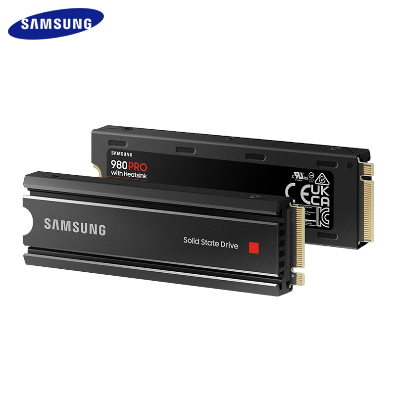 

New Samsung 980 PRO SSD NVMe M.2 With Heatsink 1TB 2TB PCIe Gen4 Internal Solid State Hard Drive Heat Control PS5 Compatible