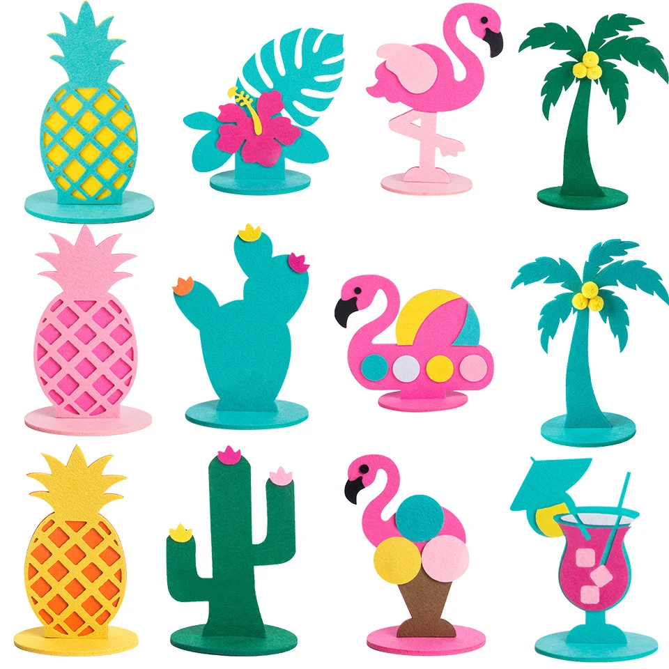2pcs/set Non-woven Ornament Flamingo Pineapples Cactus Coconut Tree Felt for Summer Tropical Wedding Birthday Party Decorations
2pcs/set Non-woven Ornament Flamingo Pineapples Cactus Coconut Tree Felt for Summer Tropical Wedding Birthday Party Decorations