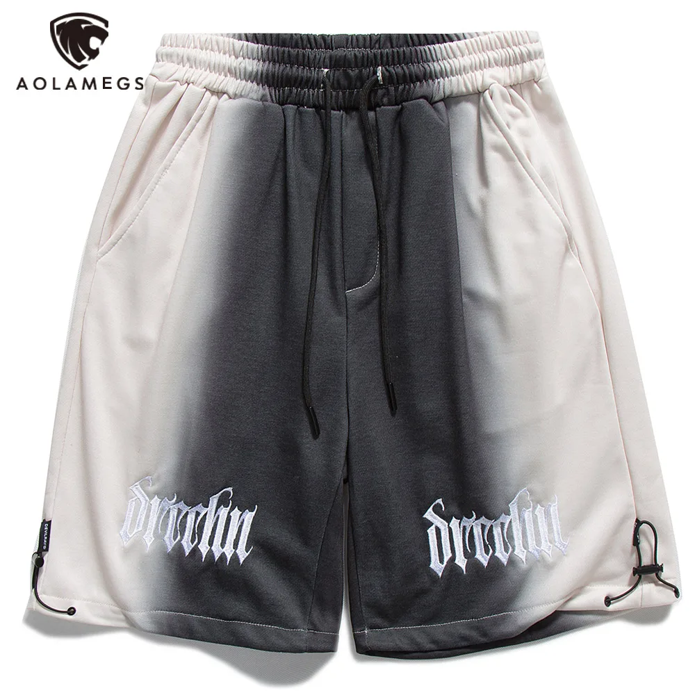 Aolamegs Men's Shorts Letter Embroidery Gradient Design Drawstring Elastic Waist Short Pants Oversize Cozy Gothic Men's Clothing
Aolamegs Men's Shorts Letter Embroidery Gradient Design Drawstring Elastic Waist Short Pants Oversize Cozy Gothic Men's Clothing