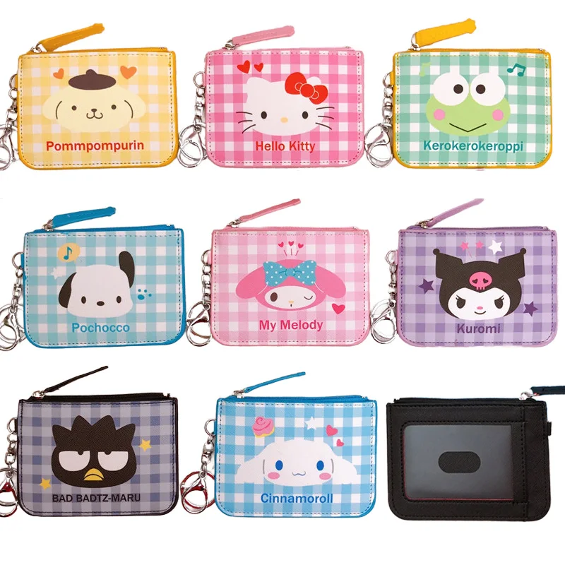 Sanrio Kawaii Cartoon Coin Purses Hello Kitty Kuromi My Melody Zipper Card Holder PU Wallet with Keychain Children Toys Gifts
Sanrio Kawaii Cartoon Coin Purses Hello Kitty Kuromi My Melody Zipper Card Holder PU Wallet with Keychain Children Toys Gifts