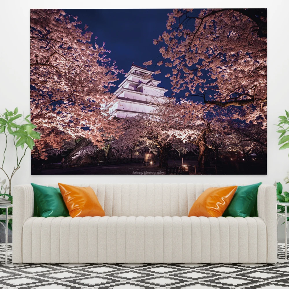 Wakamatsujo Mount Fuji Tapestry Ancient Temple Print Ink Painting Home Decoration Japanese Cherry Blossom Tapestry Pink Wall
Wakamatsujo Mount Fuji Tapestry Ancient Temple Print Ink Painting Home Decoration Japanese Cherry Blossom Tapestry Pink Wall