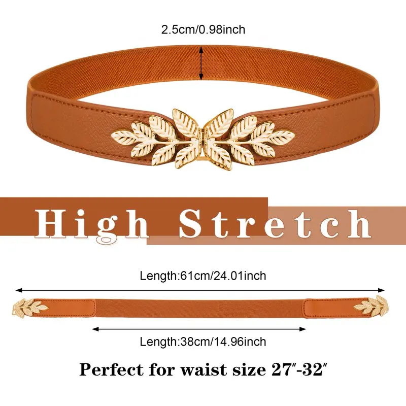 Fashionable Retro Stretch Elastic Buckle Belts for Women – 3Pcs Thin Cinch Belts in Stylish Black/Brown/White, Perfectly Fitti
Fashionable Retro Stretch Elastic Buckle Belts for Women – 3Pcs Thin Cinch Belts in Stylish Black/Brown/White, Perfectly Fitti