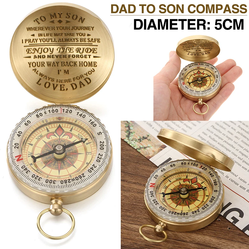 Dad To Son Compass Anniversary Christmas Gift Direction Pointing Guide For Hiking Camping Hunting Outdoor Navigation
Dad To Son Compass Anniversary Christmas Gift Direction Pointing Guide For Hiking Camping Hunting Outdoor Navigation