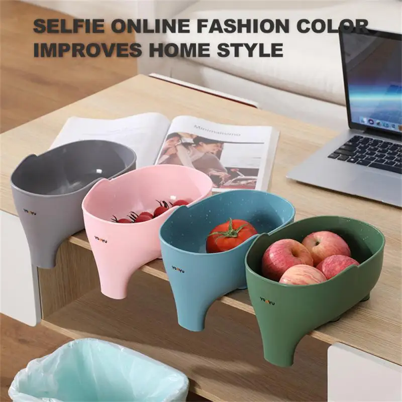 

Creative Elephant Plastic Drain Basket Draining Basket Fruit And Vegetable Basket Household Multipurpose Kitchen Accessories