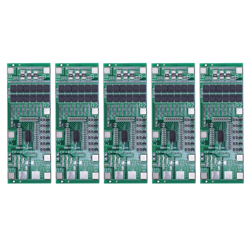 5X 24V 6S 40A 18650 Li-Ion Lithium Battery Protect Board Solar Lighting Bms Pcb With Balance For Ebike Scooter
5X 24V 6S 40A 18650 Li-Ion Lithium Battery Protect Board Solar Lighting Bms Pcb With Balance For Ebike Scooter