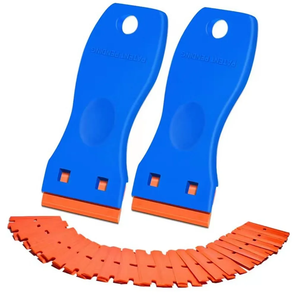 Plastic Razor Blade Scraper 2PCS Plastic Scraper 50PCS Blade Auto Glass Window Tile Cleaning Tool For Glue Label Sticker Decals 
Plastic Razor Blade Scraper 2PCS Plastic Scraper 50PCS Blade Auto Glass Window Tile Cleaning Tool For Glue Label Sticker Decals