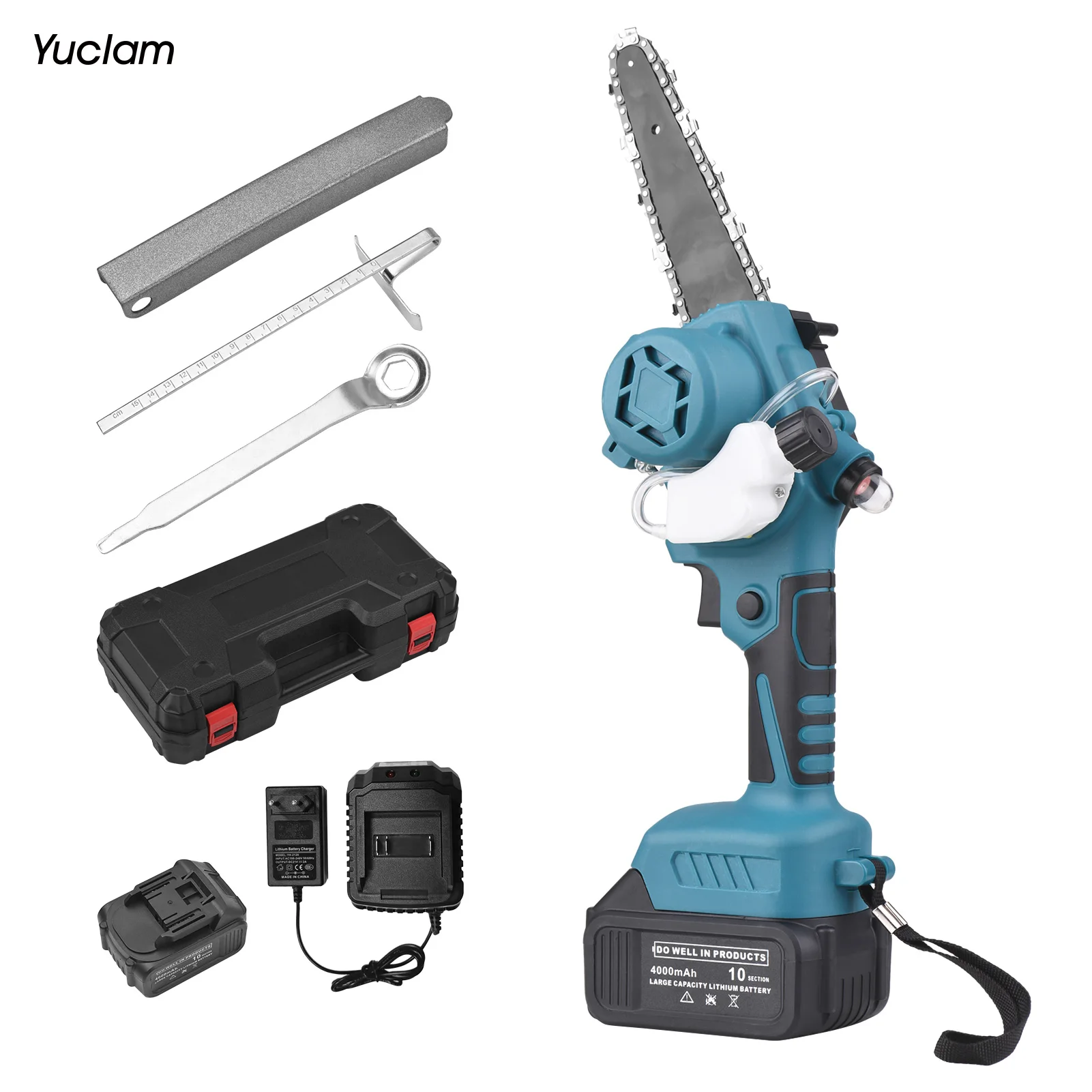 Yuclam Mini Chainsaw Handheld Cordless Chainsaw 6-Inch 21V Electric Chainsaws One-Handed Portable Chainsaw for Garden Tree
Yuclam Mini Chainsaw Handheld Cordless Chainsaw 6-Inch 21V Electric Chainsaws One-Handed Portable Chainsaw for Garden Tree