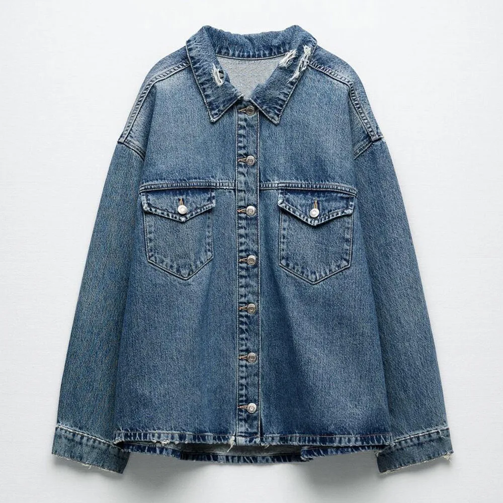 BM&MD&ZA Women 2022 Fashion With Pocket Denim Jacket Coat Vintage Long Sleeve Frayed Female Outerwear Chic Tops
BM&MD&ZA Women 2022 Fashion With Pocket Denim Jacket Coat Vintage Long Sleeve Frayed Female Outerwear Chic Tops