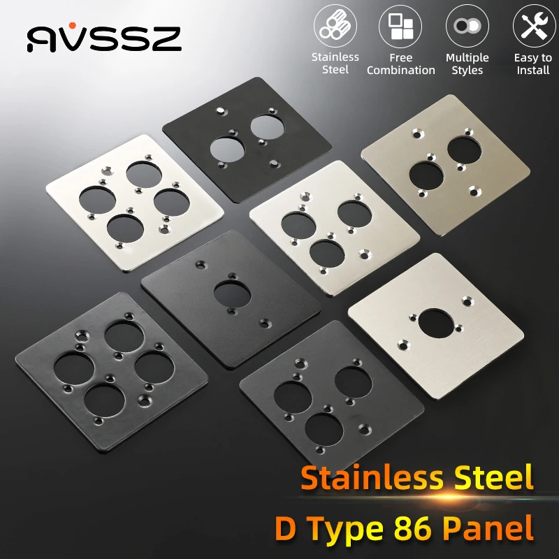 AVSSZ Type 86 Power D Type Module Socket Panel 1 2 3 4 Hole Stainless Steel Brushed Matte Blank Blank Plate Fits Neutrik Type-D
AVSSZ Type 86 Power D Type Module Socket Panel 1 2 3 4 Hole Stainless Steel Brushed Matte Blank Blank Plate Fits Neutrik Type-D