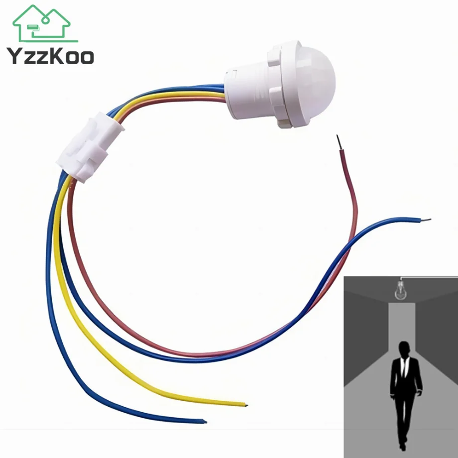 

YzzKoo Mini Closet PIR Sensor Detector Smart Switch 110V 220V PIR Infrared Motion Sensor Detection Automatic Sensor Light Switch