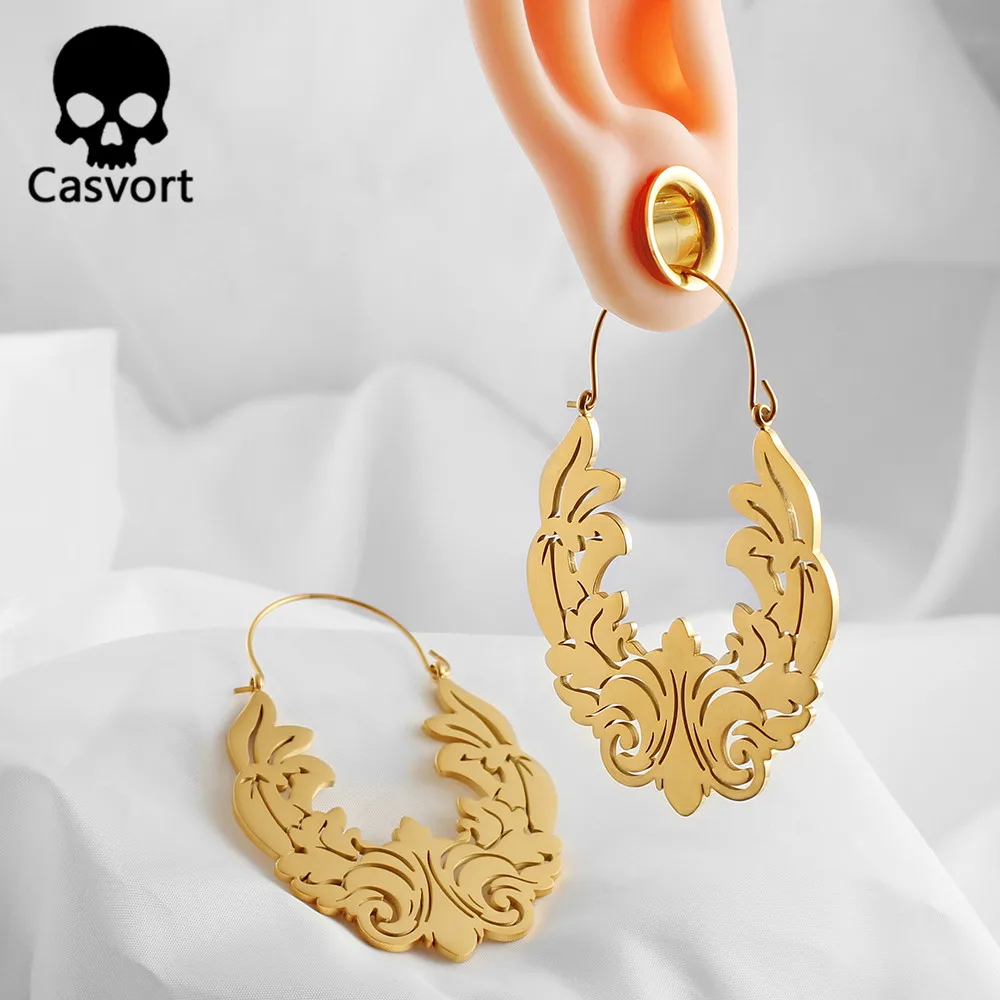 Casvort 2PCS Fashion Dangle Earrings Ear Hangers Plugs Ear Weights Stainless Steel Body Piercing Jewelry Women‘s Accessories
Casvort 2PCS Fashion Dangle Earrings Ear Hangers Plugs Ear Weights Stainless Steel Body Piercing Jewelry Women‘s Accessories