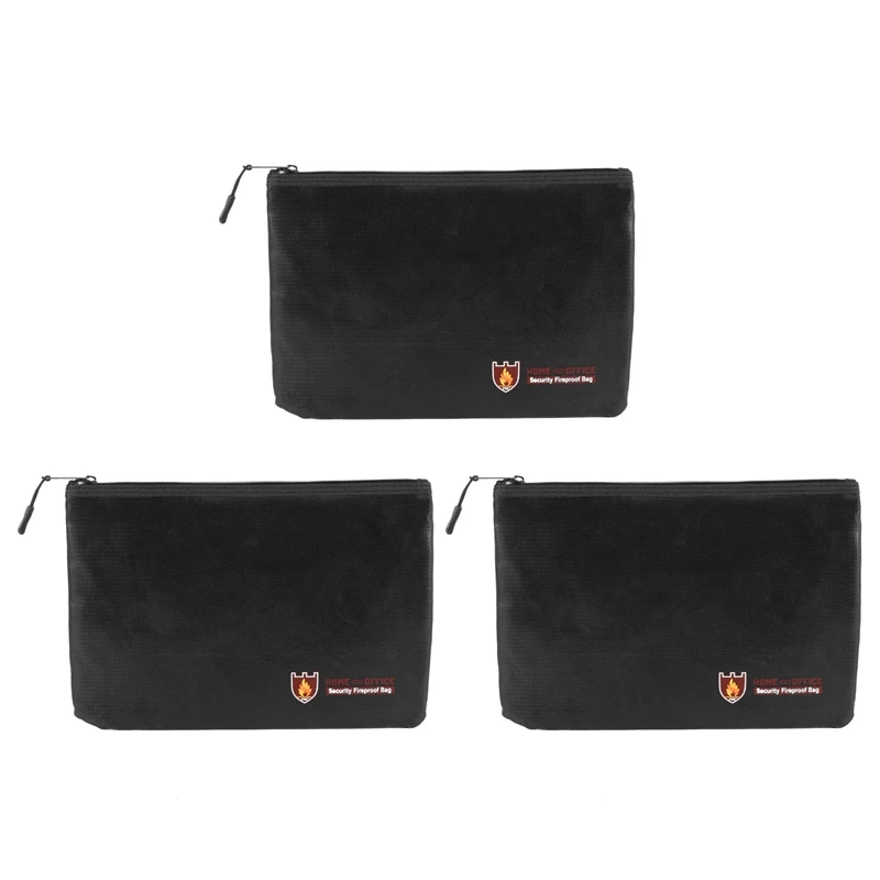 3X Fireproof Document Bags, Waterproof And Fireproof Bag With Fireproof Zipper For Ipad,Money,Jewelry,Document Storage
3X Fireproof Document Bags, Waterproof And Fireproof Bag With Fireproof Zipper For Ipad,Money,Jewelry,Document Storage