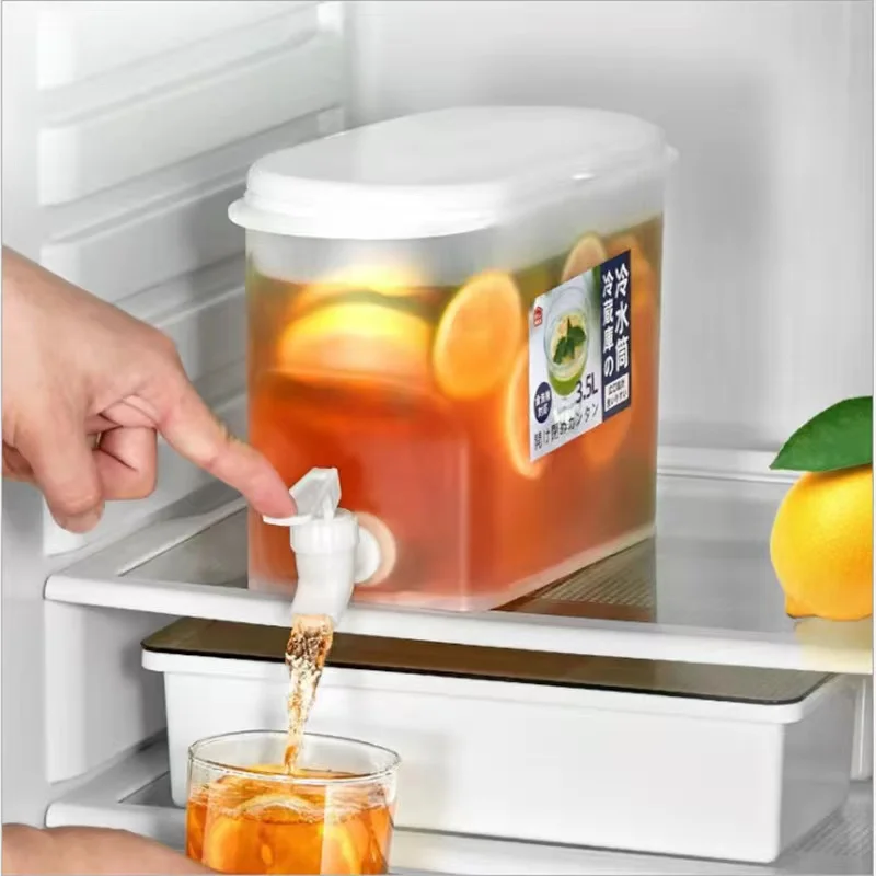 

3.5L Refrigerator Cold Kettle With Faucet Beverage Water Dispenser Cool Water Bucket Lemonade Bottle Drinkware Water Jug Kitchen